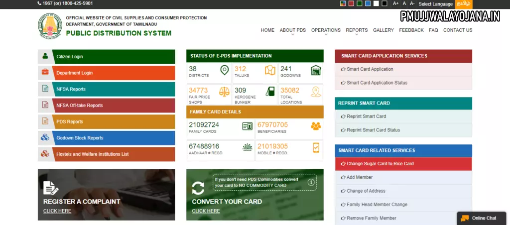 TNPDS Smart Ration Card Status